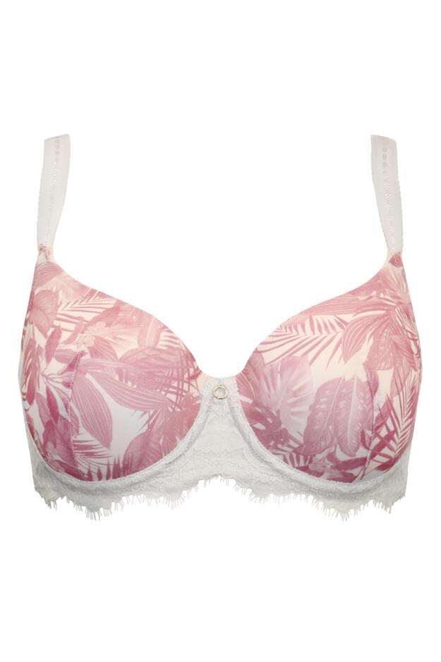 Bliss Printed Mesh Padded Balconette Bra