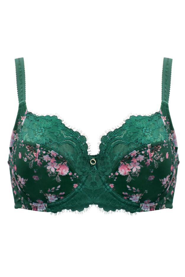 Bliss Printed Mesh Non-Padded Side Support Bra D-M