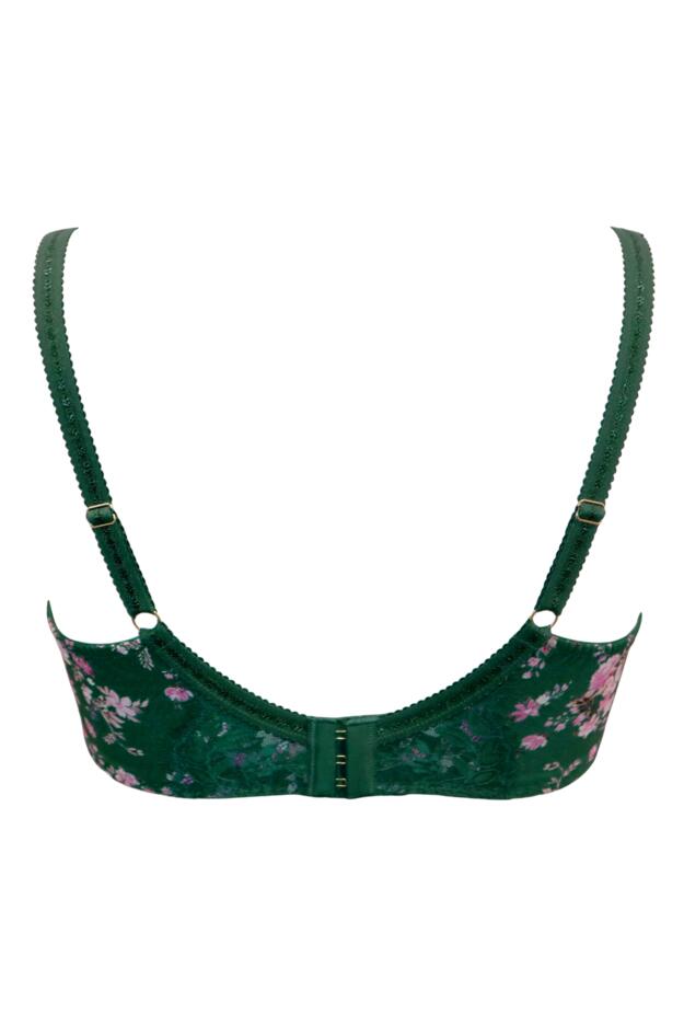 Bliss Printed Mesh Non-Padded Side Support Bra D-M