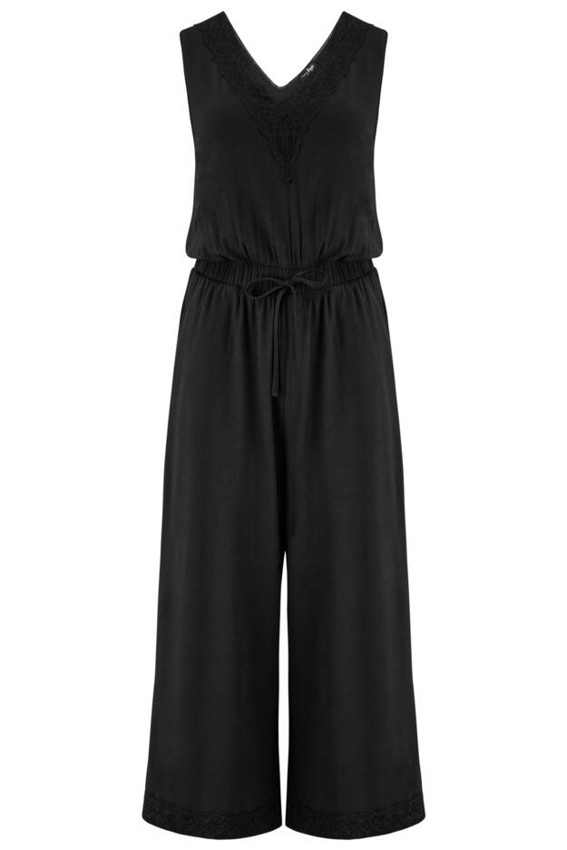 Sofa Loves Lace Hidden Support Cropped Wide Leg Jumpsuit