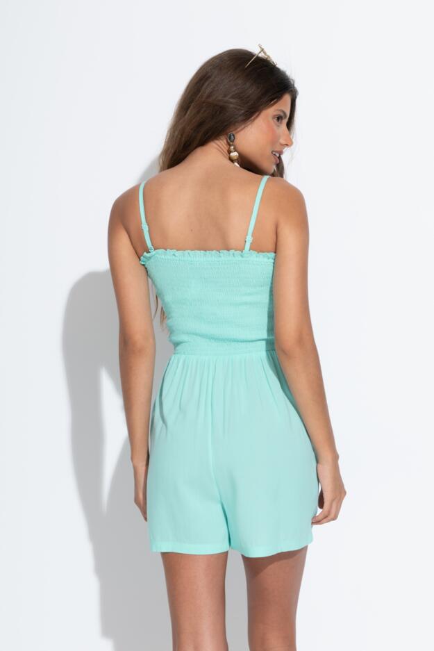 Lottie Strapless Shirred Bodice Beach Playsuit
