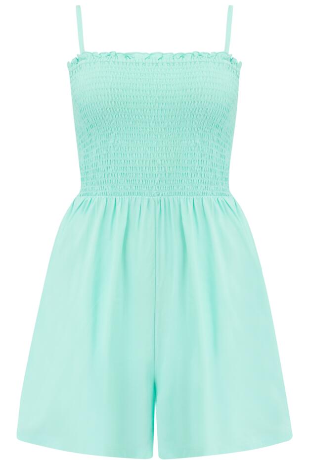 Lottie Strapless Shirred Bodice Beach Playsuit