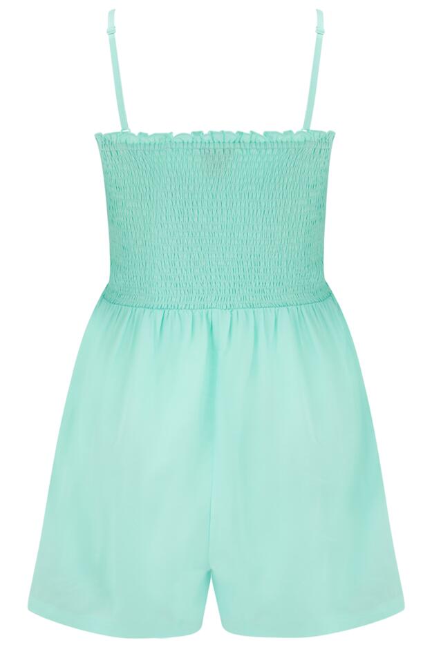 Lottie Strapless Shirred Bodice Beach Playsuit