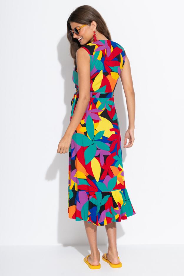 LENZING™ ECOVERO™ Viscose Midaxi Wrap Beach Dress