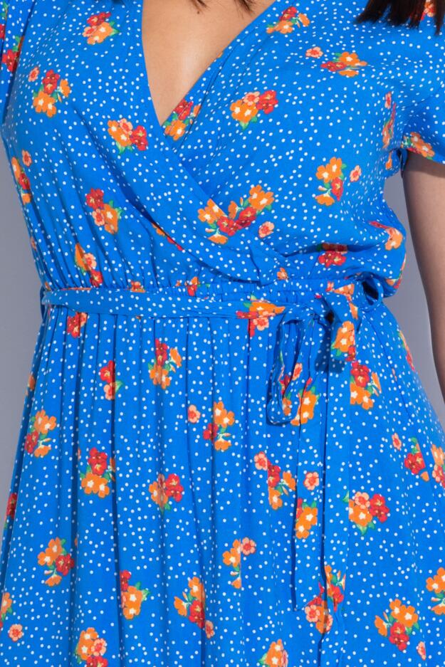 Woven EcoVero™ Tiered Wrap Dress
