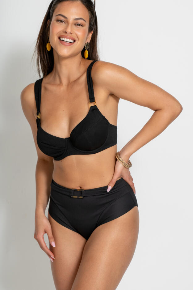 Hawaii Textured Underwired Non Padded Bikini Top 