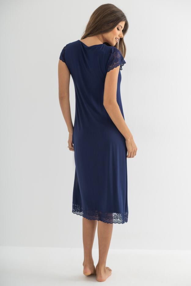 Bamboo Jersey Lace Secret Support Midi Chemise
