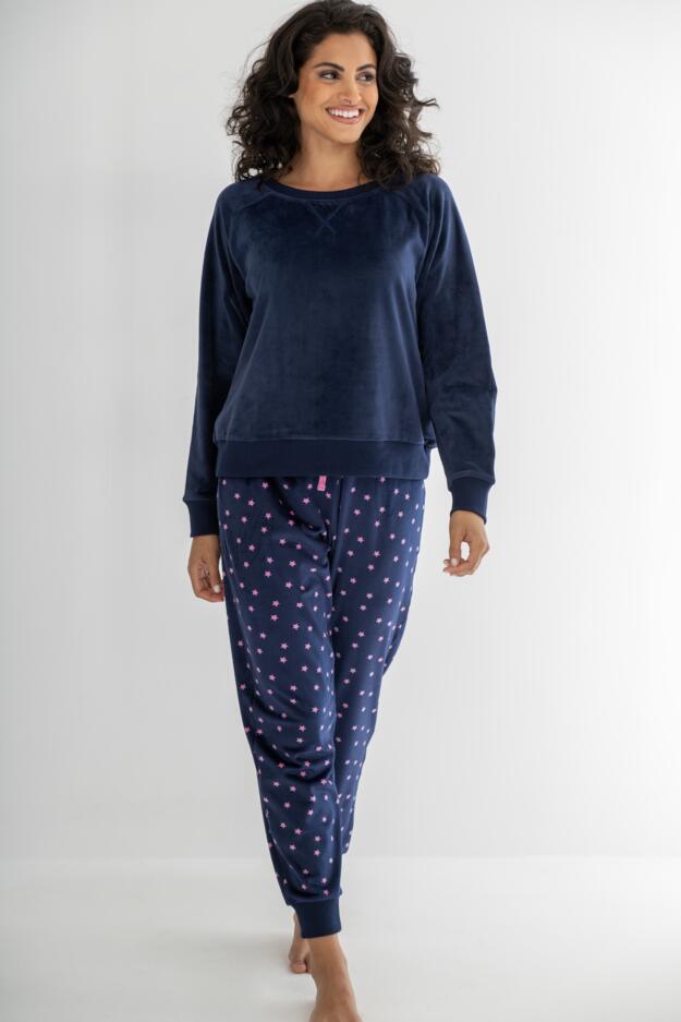Cosy Fleece Sweatshirt and Jogger Pyjama Set
