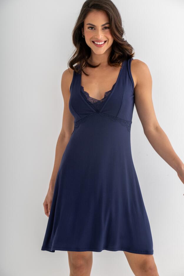 Sofa Loves Lace Plunge Hidden Mesh Support Soft Jersey Chemise
