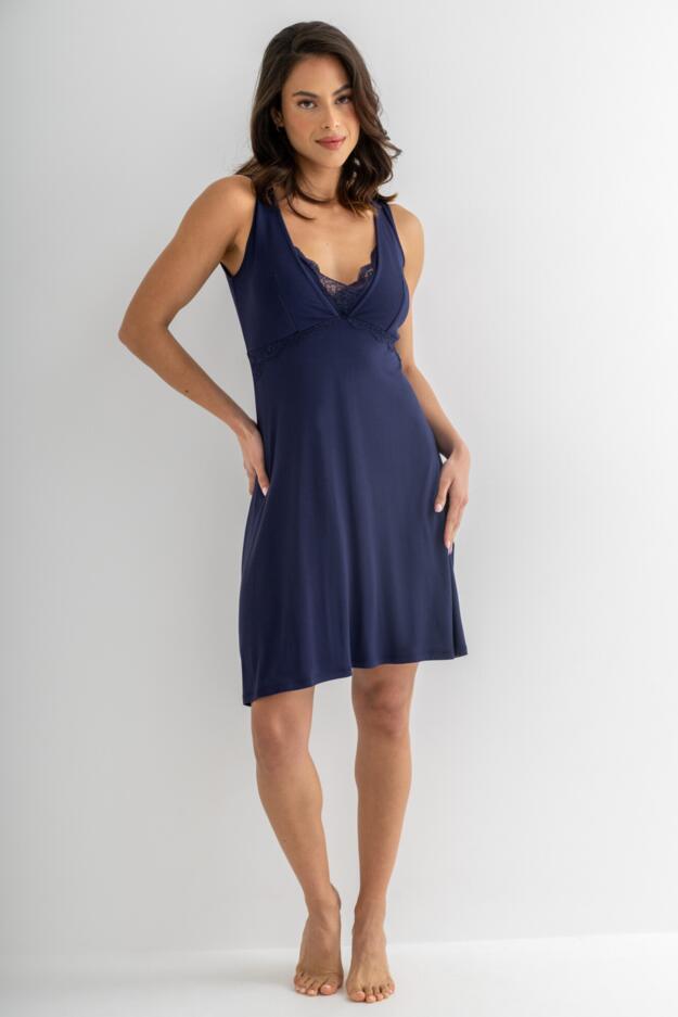 Sofa Loves Lace Plunge Hidden Mesh Support Soft Jersey Chemise