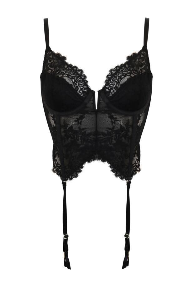 Nova Eyelash Lace Non Padded Cropped Basque