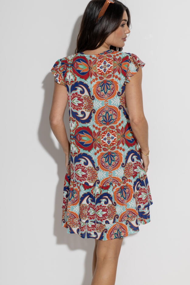 Gracie Crinkle Frill Swing Beach Dress