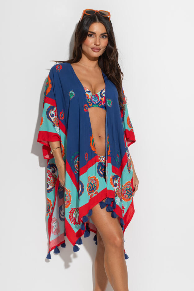 Woven Tassel Kimono