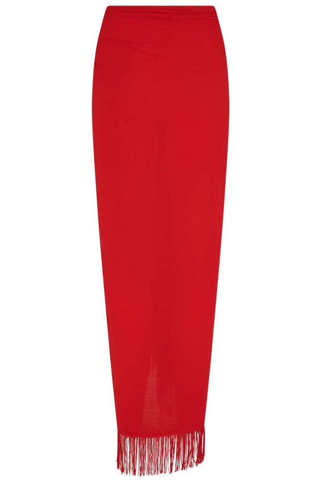 Fringe Trim Crinkle Multiway Sarong