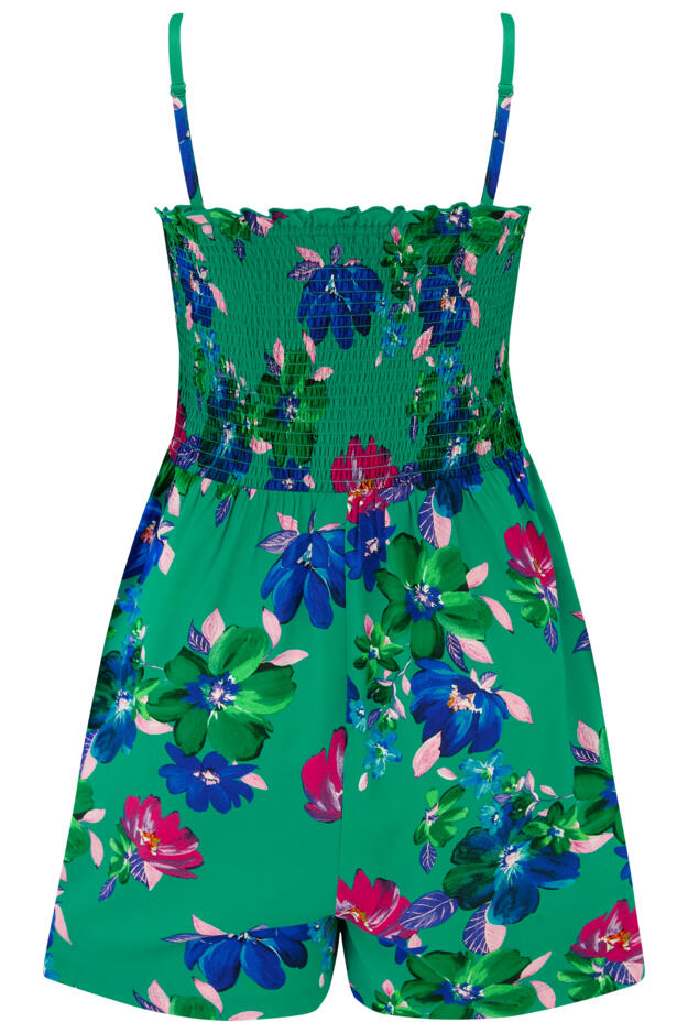 Lottie Strapless Shirred Bodice Beach Playsuit