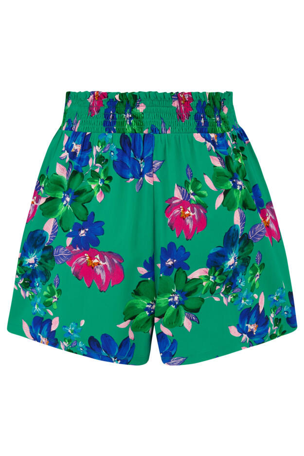 Shirred Waist Woven Beach Short
