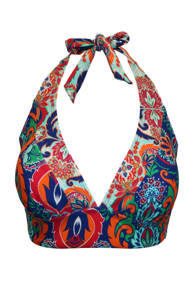 Venice Beach Non-Wired Longline Removable Cup Halter Top