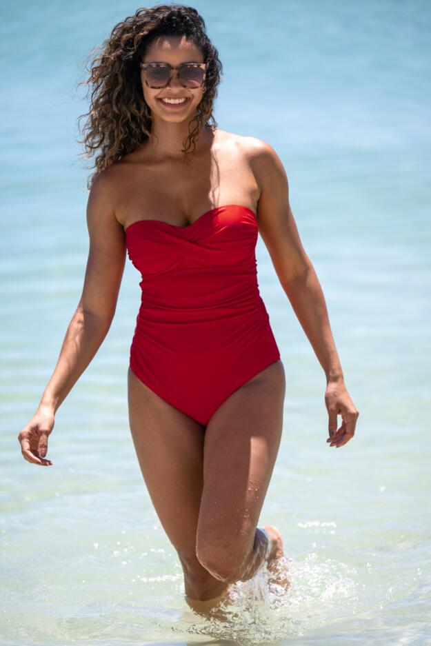 Santa Monica Strapless Tummy Control Swimsuit