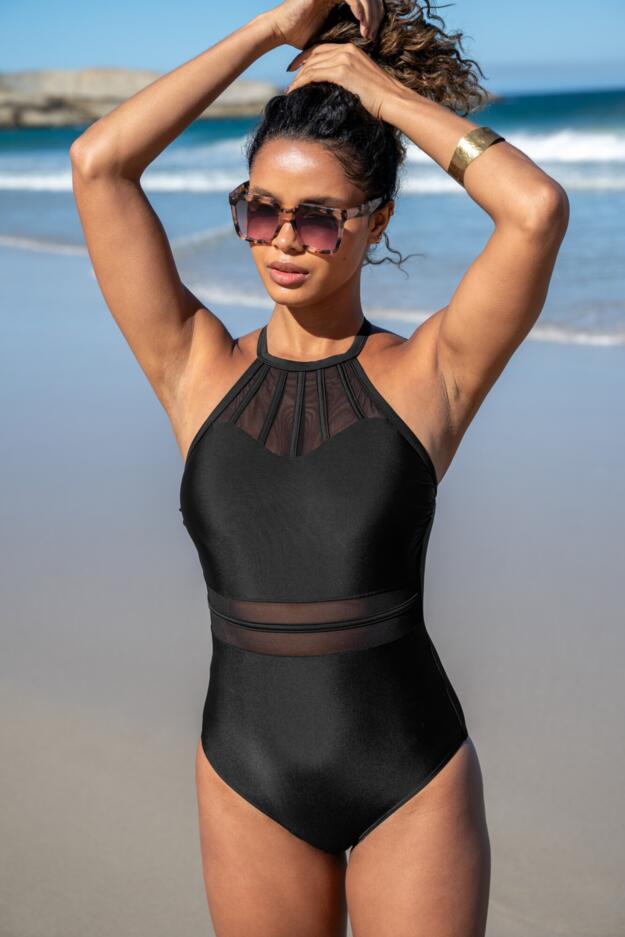 Beach Bound High Neck Swimsuit