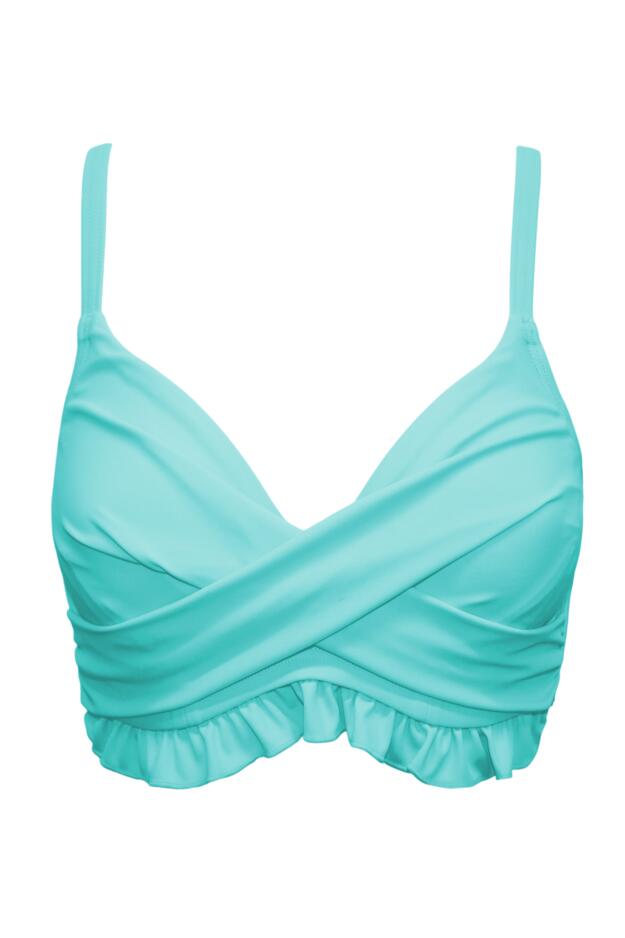 Free Spirit Non Padded Underwired Twist Front Frill Top