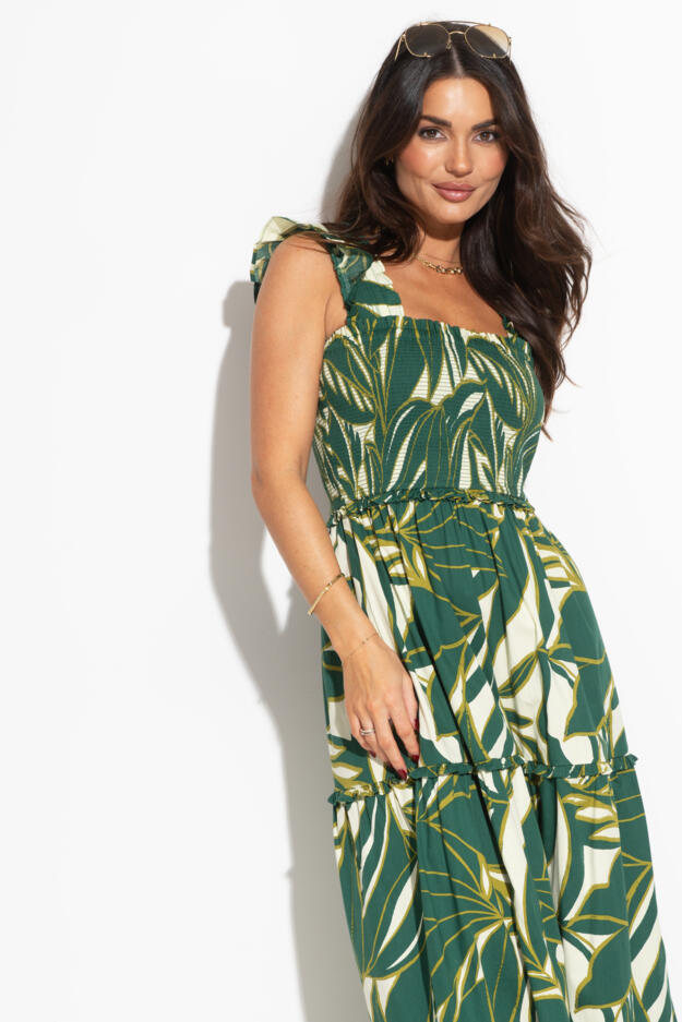 Lucy Cotton Poplin Tiered Midaxi Dress