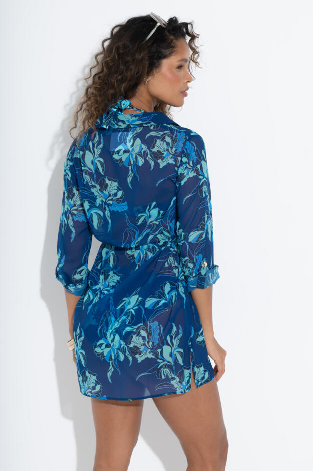 Chiffon Button Through Beach Shirt