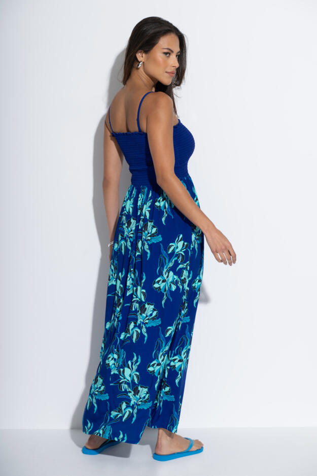 Emma Strapless Shirred Bodice Maxi Beach Dress