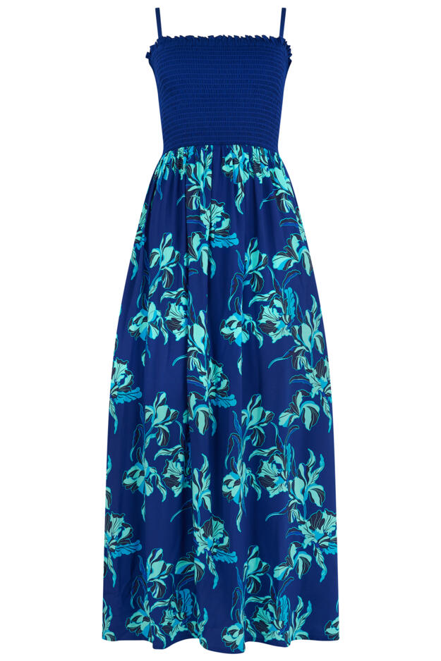 Emma Strapless Shirred Bodice Maxi Beach Dress