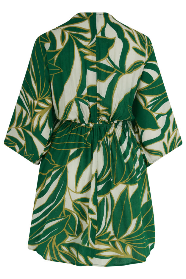 Crinkle O-Ring Woven Beach Kaftan