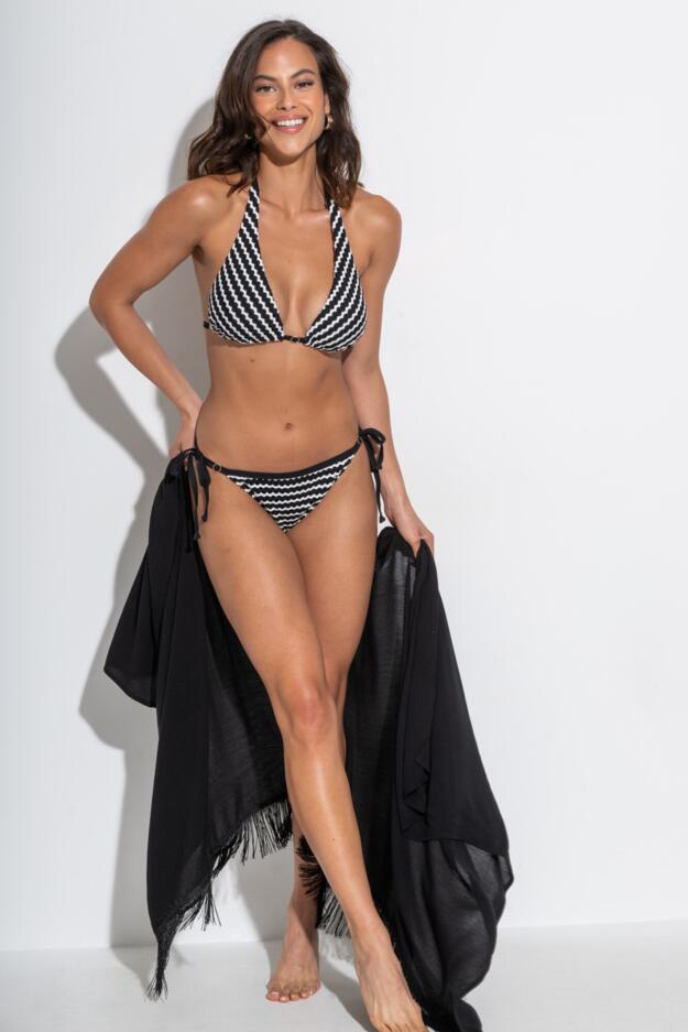 Fringe Trim Crinkle Multiway Sarong