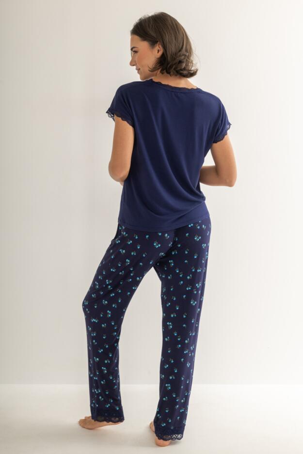 Sofa Loves Lace T-Shirt and Trouser Pyjama Set