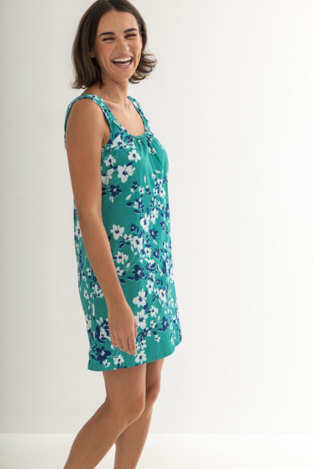 Pure Cotton Square Neck Short Chemise