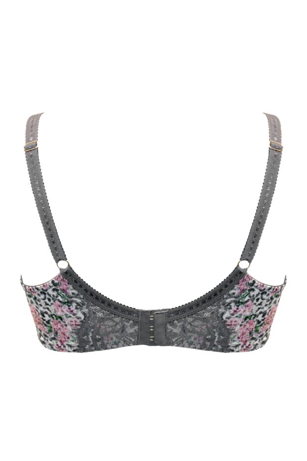 Bliss Printed Mesh Non-Padded Side Support Bra D-J