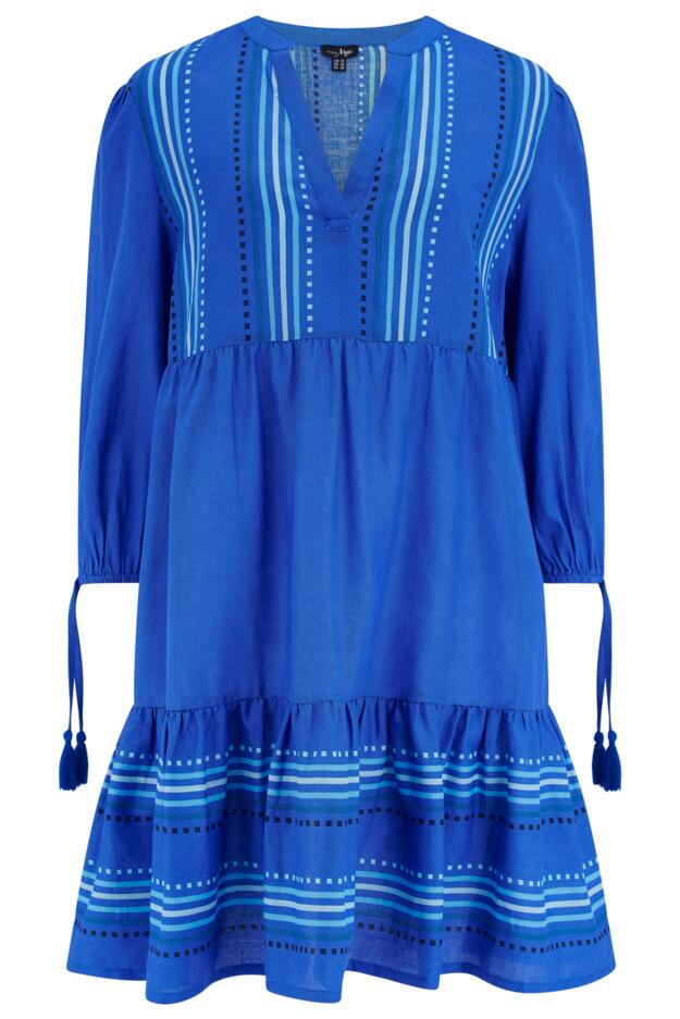 Linen Blend Beach Kaftan Dress