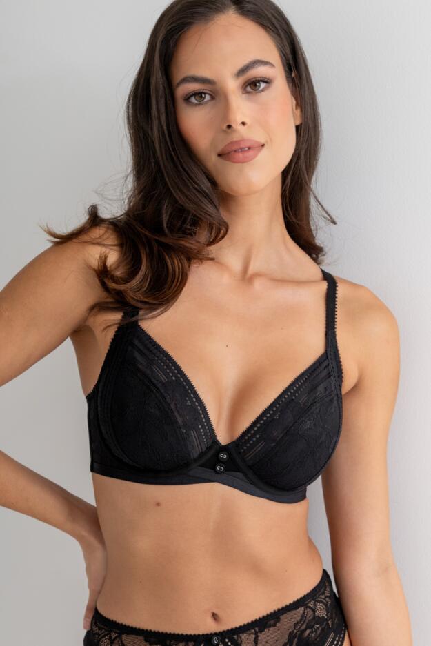 Taylor Lace Non-Padded Plunge Side Support Bra B-J