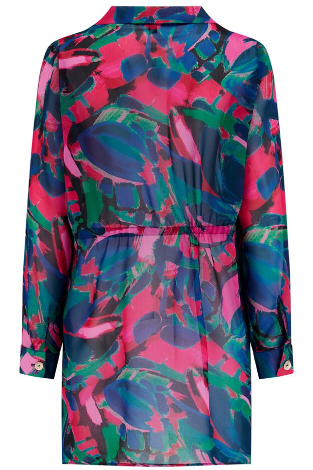 Chiffon Button Through Beach Shirt