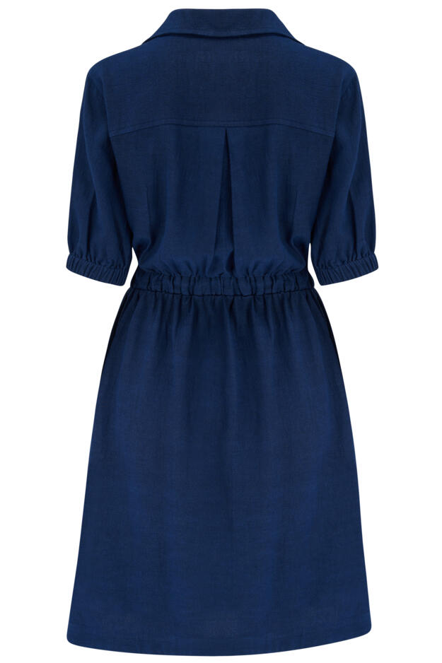 Blair Half Placket Channel Waist Shirt Dress