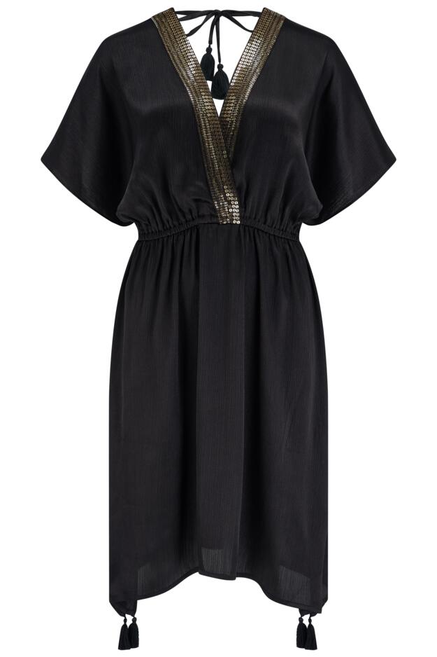 Sequin Placket Kaftan