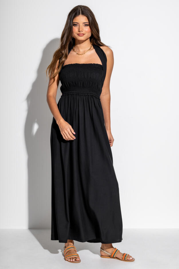 Zoey Shirred Bodice Multiway Maxi Dress