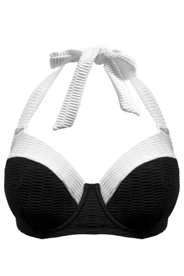 Acapulco Textured Halterneck Underwired Padded Bikini Top 