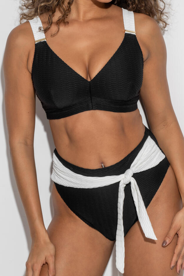 Acapulco Textured High Waist Belted Control Brief 