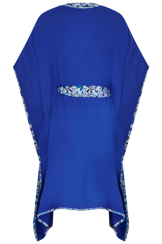 Printed Belt Crinkle Kaftan