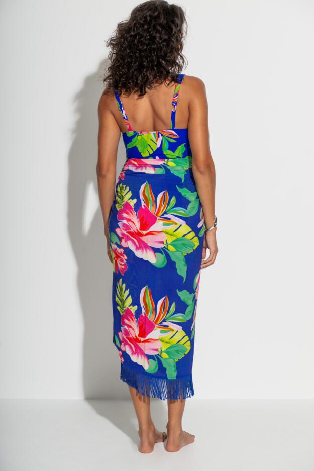 Fringe Trim Crinkle Multiway Sarong