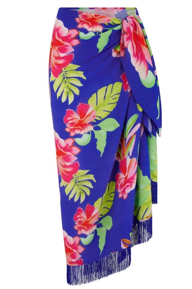 Fringe Trim Crinkle Multiway Sarong