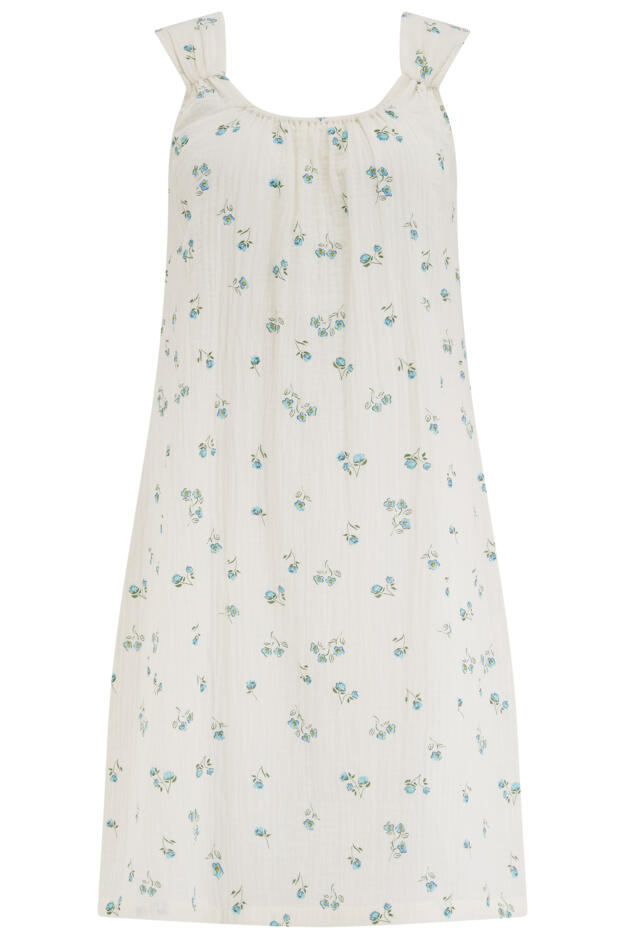 Woven Double Cloth Square Neck Chemise