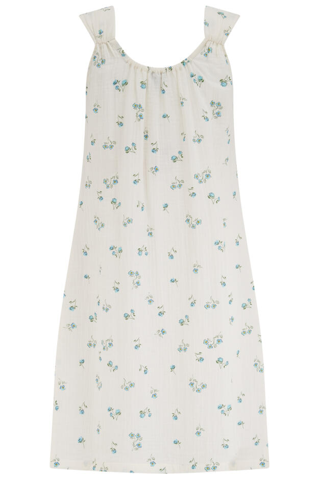 Woven Double Cloth Square Neck Chemise