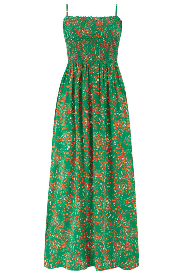 Emma Strapless Shirred Bodice Maxi Beach Dress