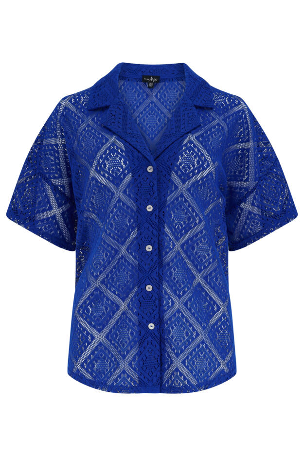 Free Spirit Crochet Co-Ord Shirt & Short Set