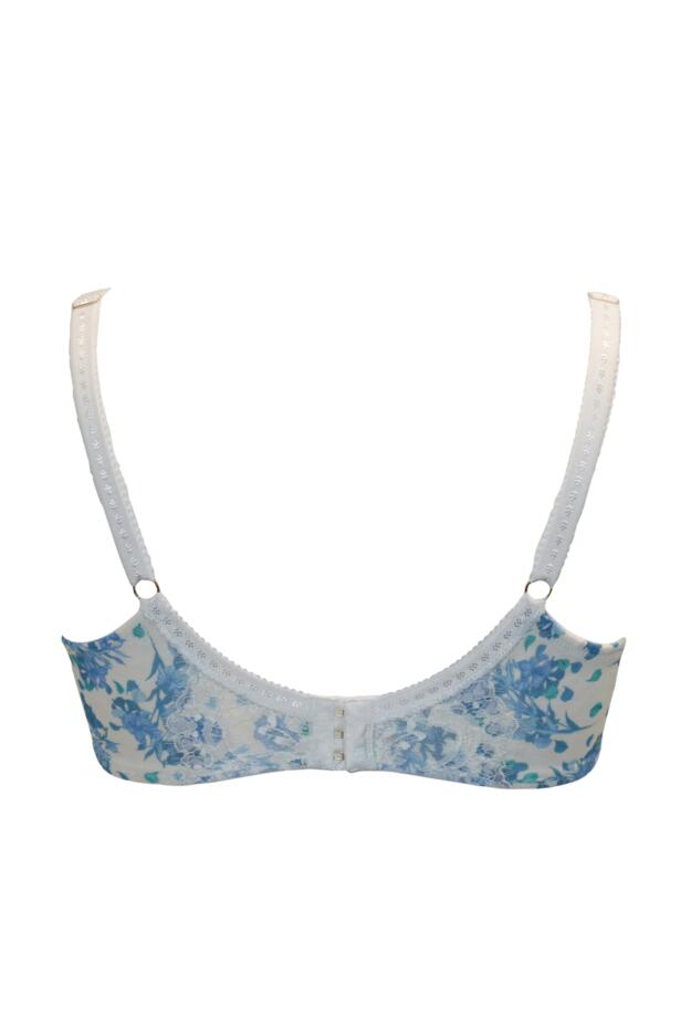 Bliss Printed Mesh Non-Padded Side Support Bra D-J