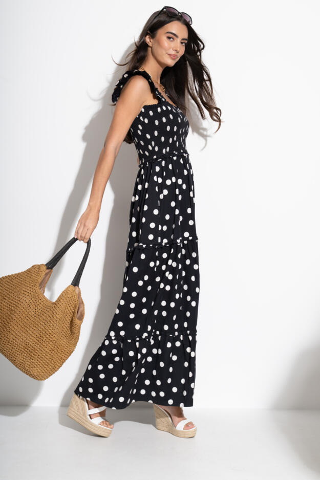 Lucy Cotton Poplin Tiered Maxi Dress